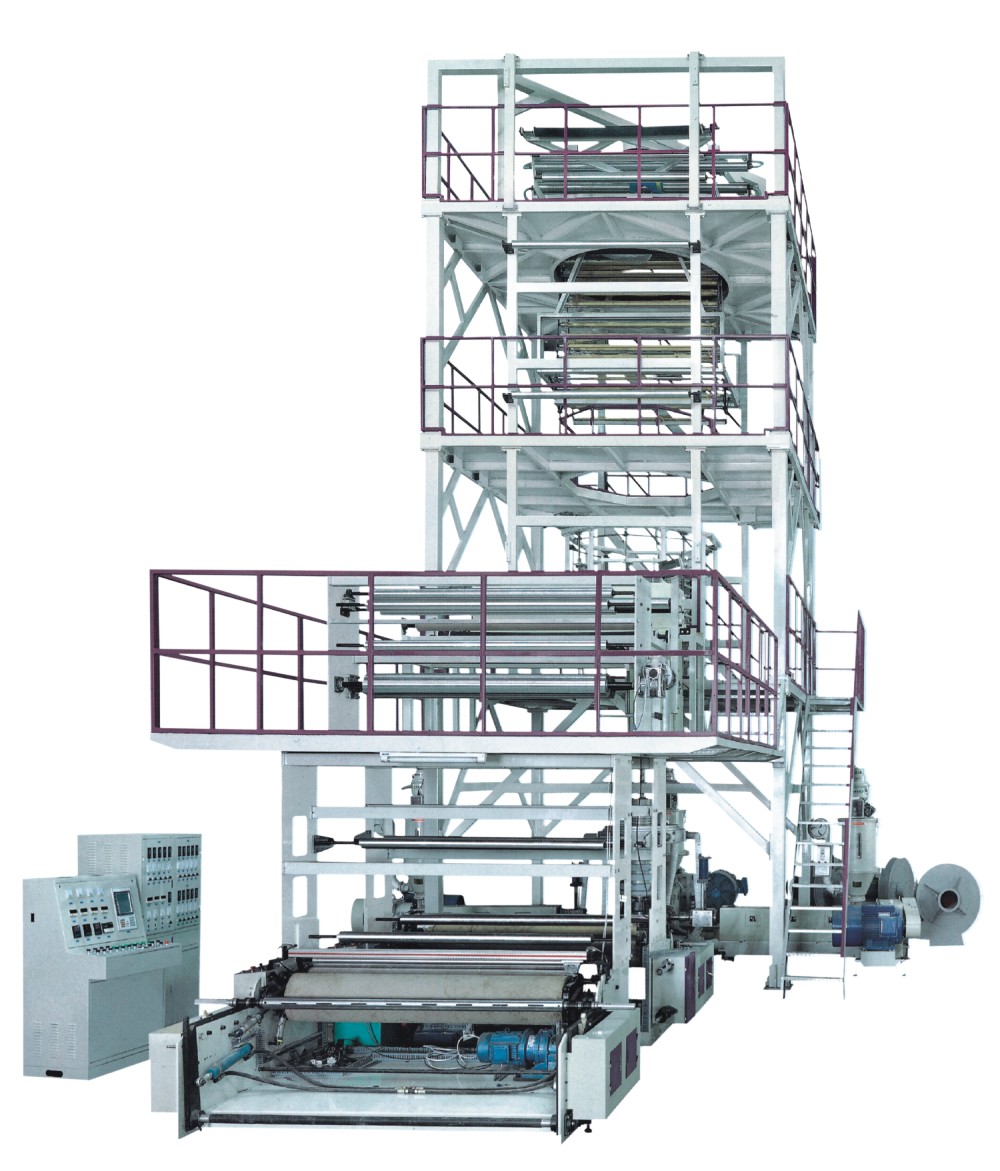 01 SJ-GS系列 三至五層共擠薄膜吹塑機(jī)組(IBC膜泡內(nèi)冷型)